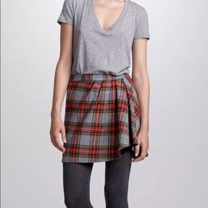 New J Crew Plaid Wool Holiday Mini Skirt 2